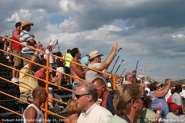 Race fans during the final Gold Cup heat