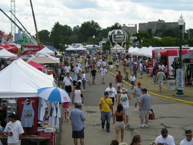 The Hydromart area behind the grandstands