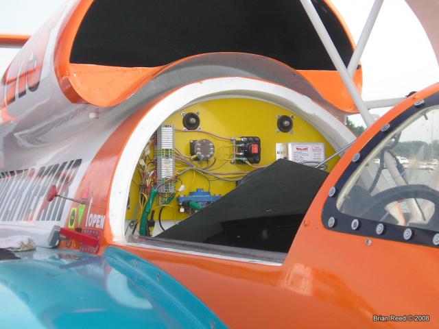 Some electrical wiring behind seat