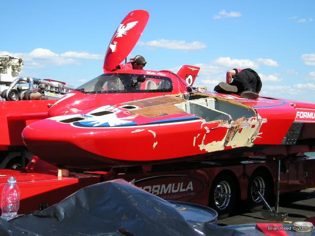 The FormulaBoats.com after Mike Allen's flip