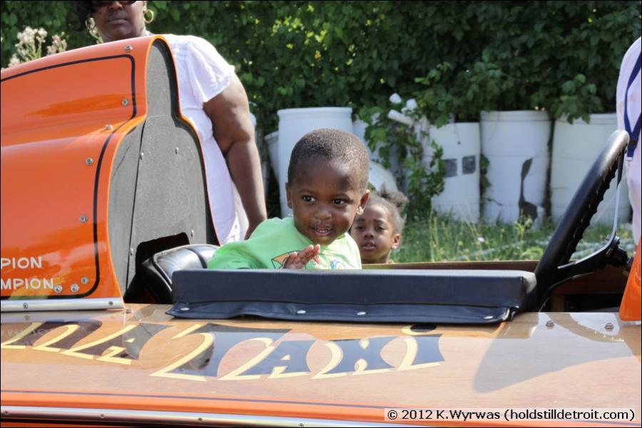 Sitting in the driver's seat got his attention!