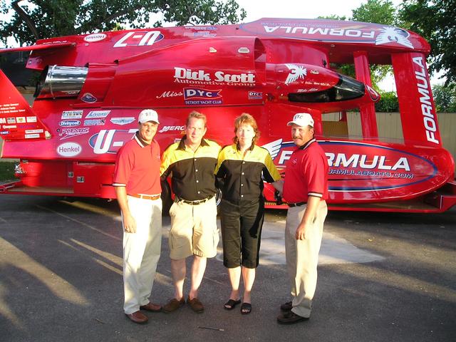 Tom and Jacq with the Formula drivers