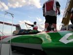 The Oh Boy! Oberto team tests a new bullet (engine)
